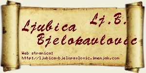 Ljubica Bjelopavlović vizit kartica
